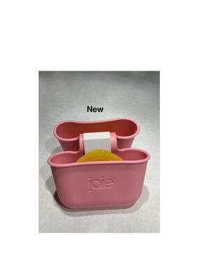 New Joie  Over the sink Sponge blush double caddy Silicone PINK Color⭐️⭐️⭐️⭐️